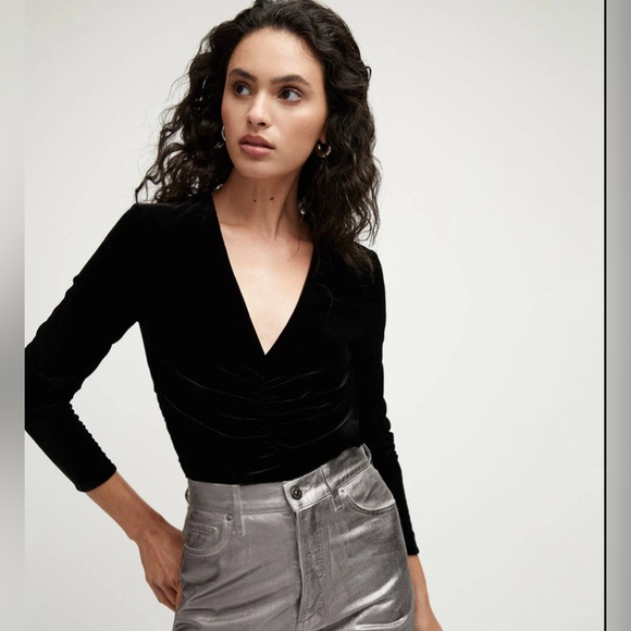 Veronica Beard Pelona Velvet Blouse NWT size 6 - Picture 9 of 11